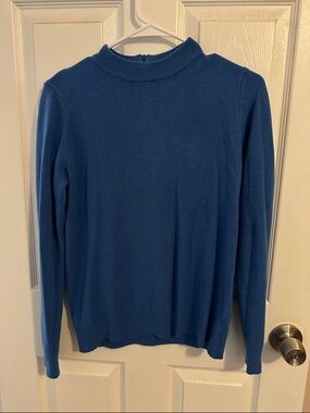 Carolyn Taylor Blue Mock Neck Sweater